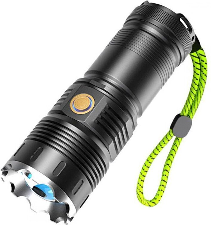Vtizikl Lampe torche rechargeable en alliage d'aluminium 30 W haute luminosité, puissante lampe torche LED avec zoom, id...
