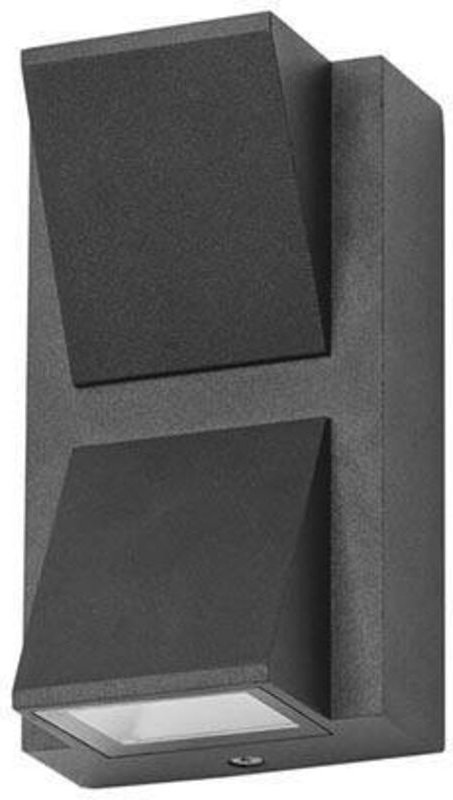 Forlight - wandleuchte ip54 loyd double emission led 4.1w 3000k schwarz 155lm