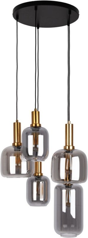 Naeve FUMO Cluster Pendelleuchte Deckenleuchte Schwarz 5xE27