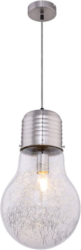 Pendellampe Hängeleuchte Wohnzimmerleuchte Esszimmerlampe Deckenleuchte, Metall Glas Alu messing klar, Glühbirnen Design...