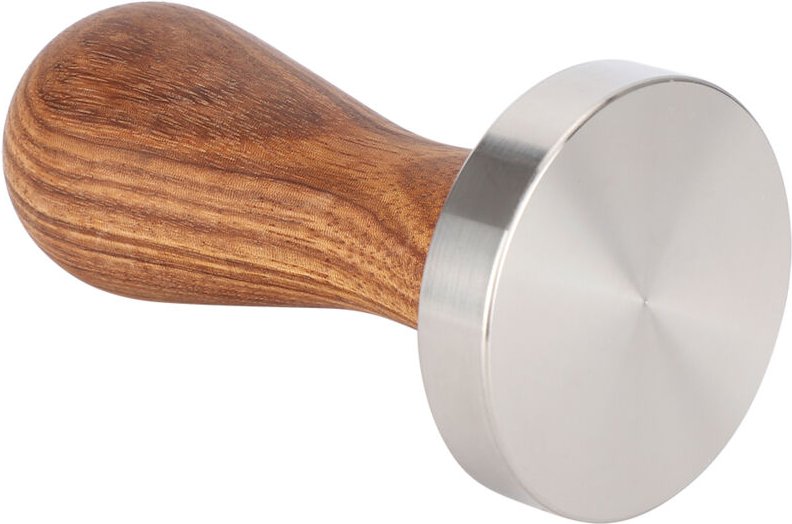 Denash 51mm Edelstahl-Holz-Kaffeehandhabungswerkzeug für Kaffeeliebhaber zum Heimgebrauch.
