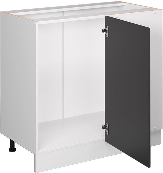 Vicco - Eckunterschrank R-Line, Anthrazit Landhaus, 86 cm, ap Anthrazit