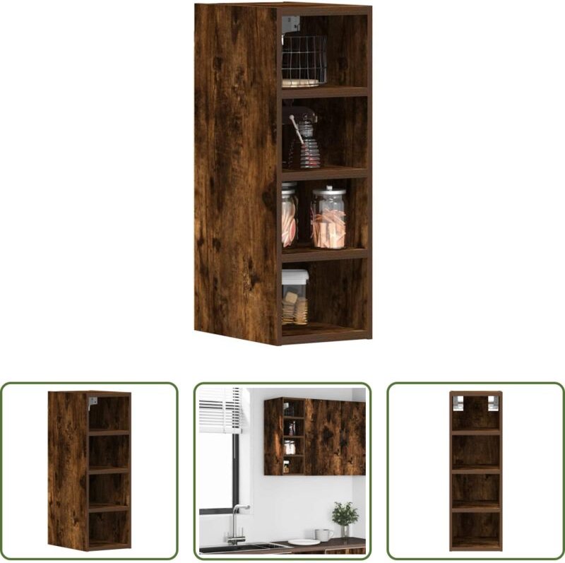 Holzwerkstoff - Hängeschrank Riga Räuchereiche 20x29,5x60 cm Holzwerkstoff
