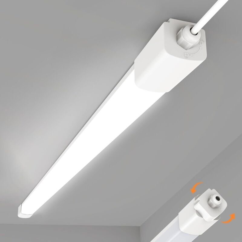 Amdelne 120cm Feuchtraumleuchte Led mit 36W 3600LM werkstattlampe led, Wasserfest Wasserdicht IP65 Verknüpfbar Deckenleu...