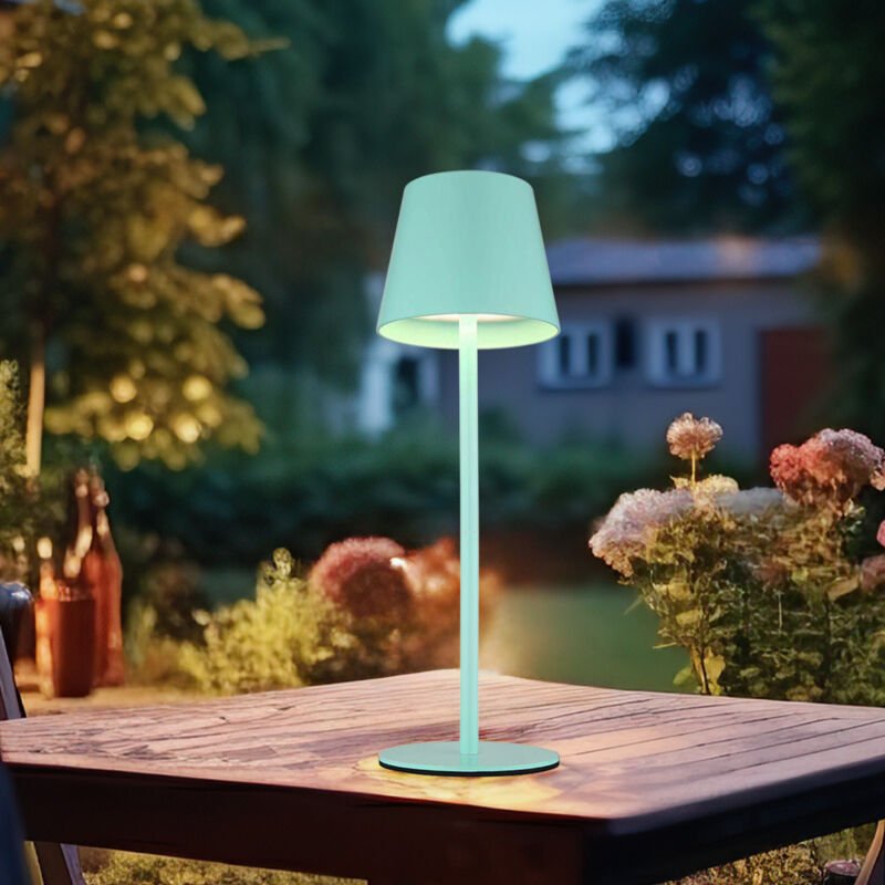 Globo Lighting - Außenleuchte Tischlampe Akku Tischleuchte Touchdimmer Flaschenaufsatz cct, minze, usb-c, led 3W 200Lm w...