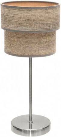 Doppel-Tischleuchte smile 1xe14 nickel/holzgrau 44x18x18 cm