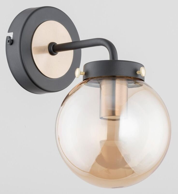 Alfa GRAP Wandleuchte Schwarz und Gold 26 cm