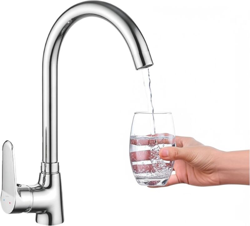 ATEZ Kuchinox Stand-Spültischarmatur mit U-Auslauf, Chrom