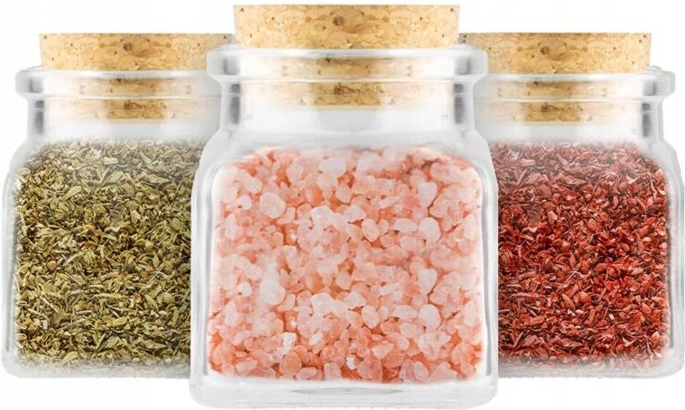 12 x 120 ml Gläser mit Korken für Gewürze, Kräuter, Tee, Honig