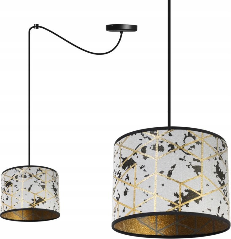 Deckenlampe, Lampenschirm mit goldenem Spinnenmuster