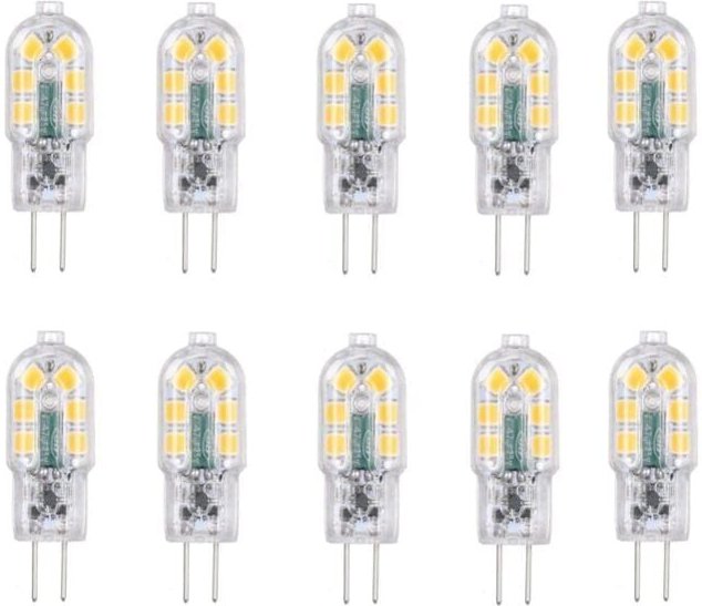 Thumbnail - Aiperq - Promotion G4 LED-Lampe 2 w, entspricht 20 w Halogenlampen, Kaltweiß 6000 k, 200 lm, 12 x smd, 12 v ac/dc, 10er-...