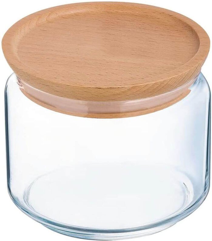 Glasbehälter mit Bambusdeckel 500 g