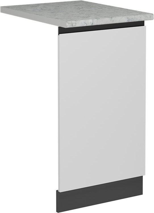 Vicco - Geschirrspülblende R-Line, Weiß, 45 cm , ap Marmor