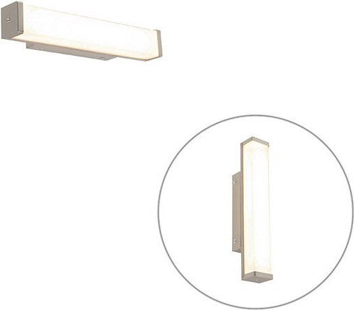 Badezimmerwandleuchte Stahl 32 cm inkl. led IP44 - Cascada