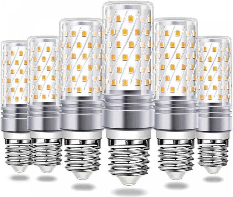 Cyslmuk - Set mit 6 LED-Lampen E27 12 w 1entspricht 100 w Halogenlampe, 1200 lm, Kaltweiß, 6000 k, Abstrahlwinkel 360 22...