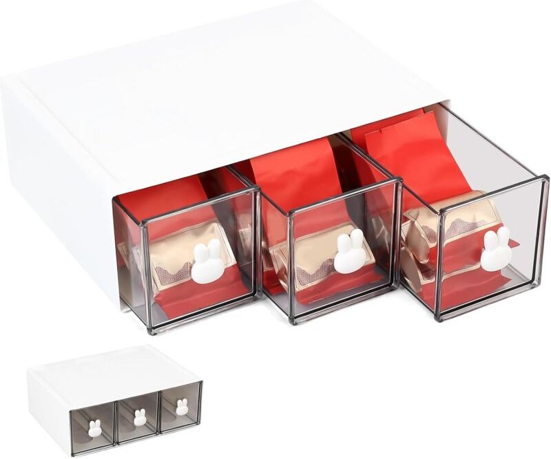 Stück Tee-Aufbewahrungsboxen, Teebox, Teebeutel-Aufbewahrungs-Organizer, Kunststoff-Teeboxen für Teebeutel, Kaffeepads, ...