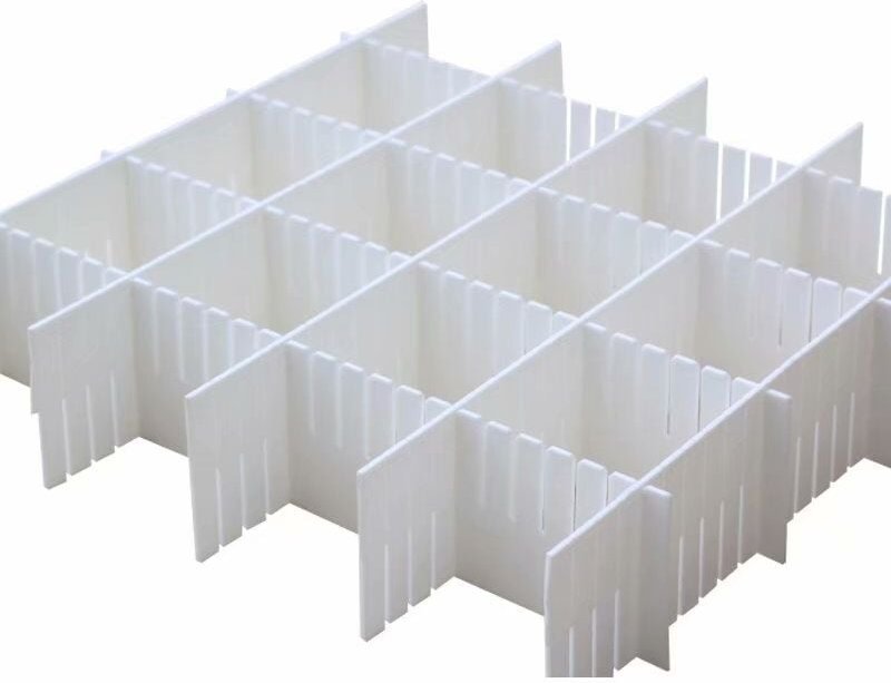 10er Set verstellbare Schubladenteiler 42 x 9 cm