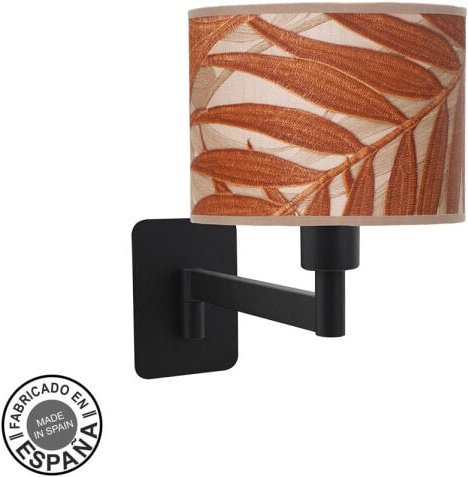 Wandleuchte moda faltbar 1xe14 schwarz/kesselblech 26x17x28 cm