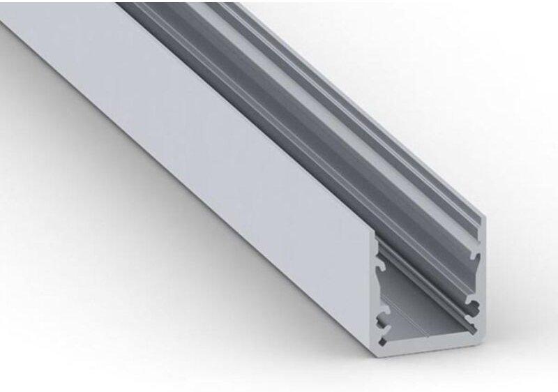 Slimline 15FL - leistungsstarker aluminiumprofil für led-streifen - premiumqualität - silber - 2 m