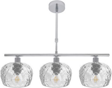 Fabrilamp - Stela Lampe 3xe14 chrom regx55x13 cm mit geschliffenem Kristall Lampenschirme klar geschliffenem Glas