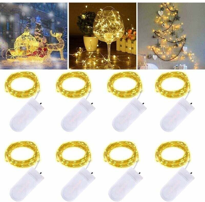 LED-Lichterkette, 3 m, 30 LEDs, batteriebetrieben, Kupferdraht, wasserdichte Lichterkette für Urlaub, Hochzeit, Party, W...