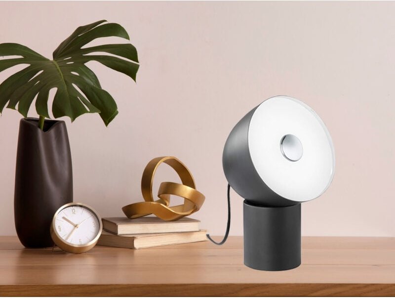 Kleine led Tischleuchte lee Schwarz / Weiß, Höhe 25cm