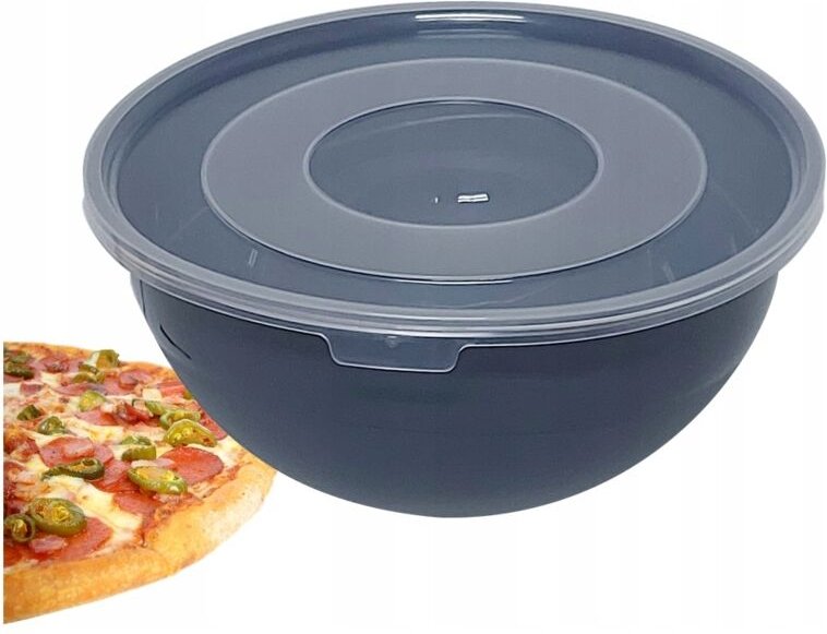 Küchenschüssel aus Kunststoff mit Deckel 3L dunkelgrau