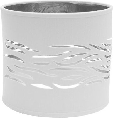 Tischlampenschirm fog 1xe14 weiß-silber 17dx17dx15h