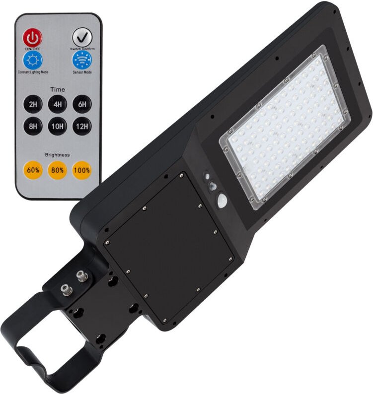 LED-Straßenleuchte Solar 4800 lm 110 lm/W mit Bewegungs und Dämmerungssensor 4000K Neutralweiß