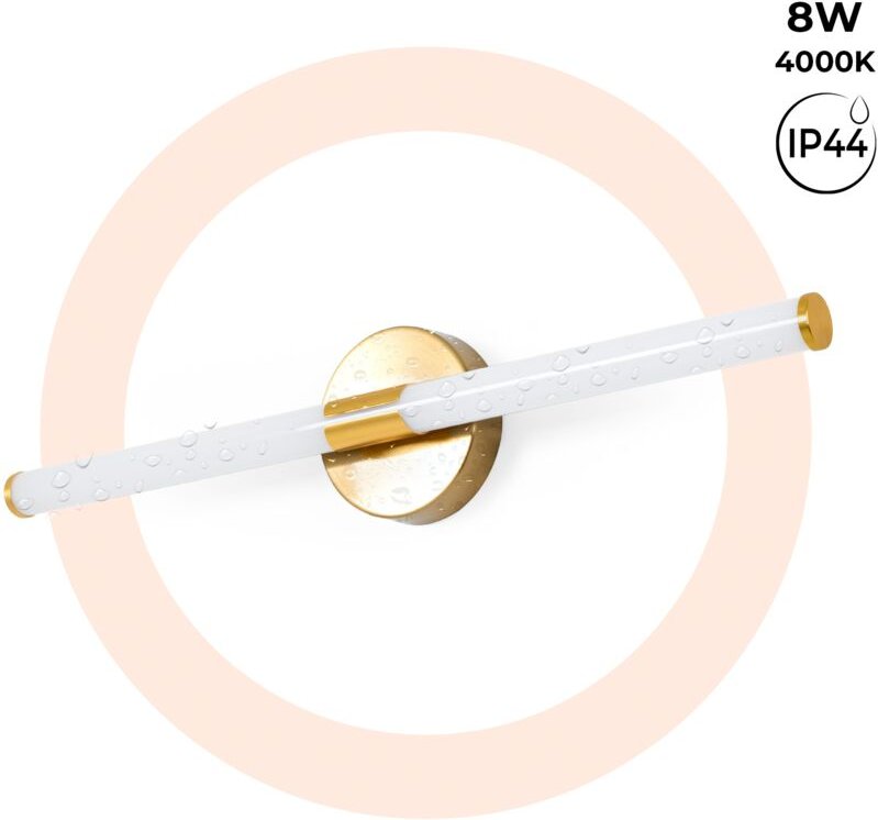 Tubularer LED-Wandstrahler für das Bad - 8W - 720lm - IP44 -