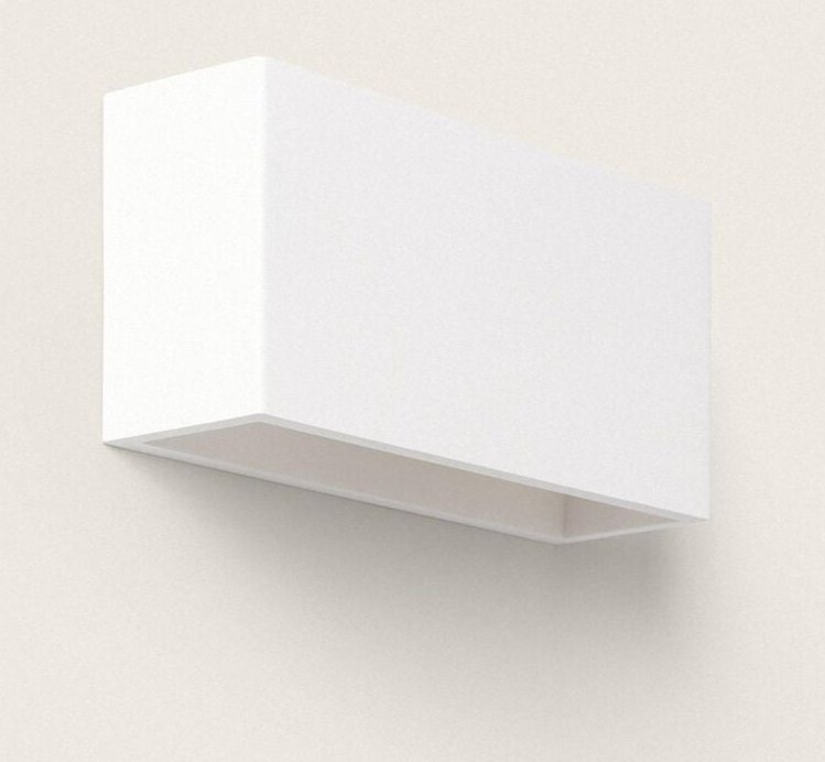 Wandleuchte Gips Ebin Square Weiß