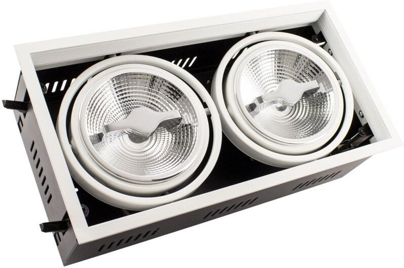 Efectoled - led Downlight Einbaustrahler 30W Schwenkbar Kardan AR111 Dimmbar Ausschnitt 315x155 mm No Flicker 4000K Neut...