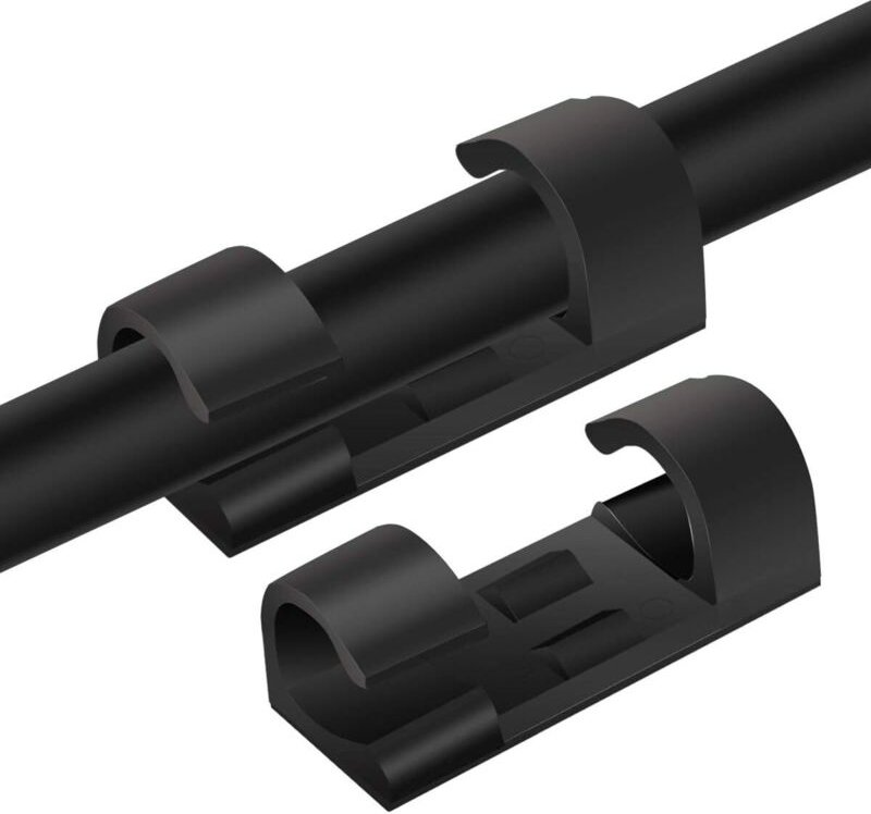 60 Stück Kabelclips, Kabelorganisator-Clips mit starken selbstklebenden Pads, Kabelorganisator für elektrische Leitungen...