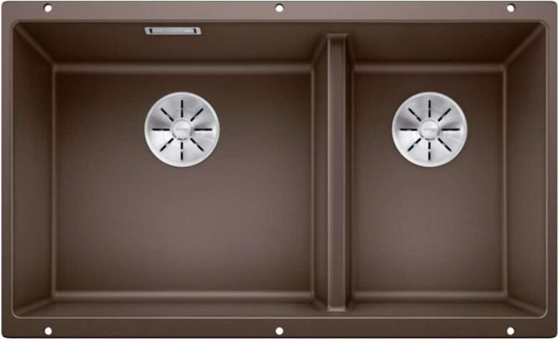 Subline 480/320 - Silgranitspüle, 86x46 cm, Kaffee 523593 - Blanco