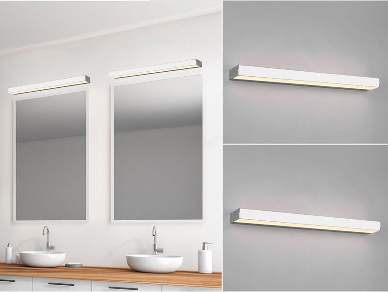 2er set led Badezimmer Wandleuchten Up-Down Chrom, Breite 60cm