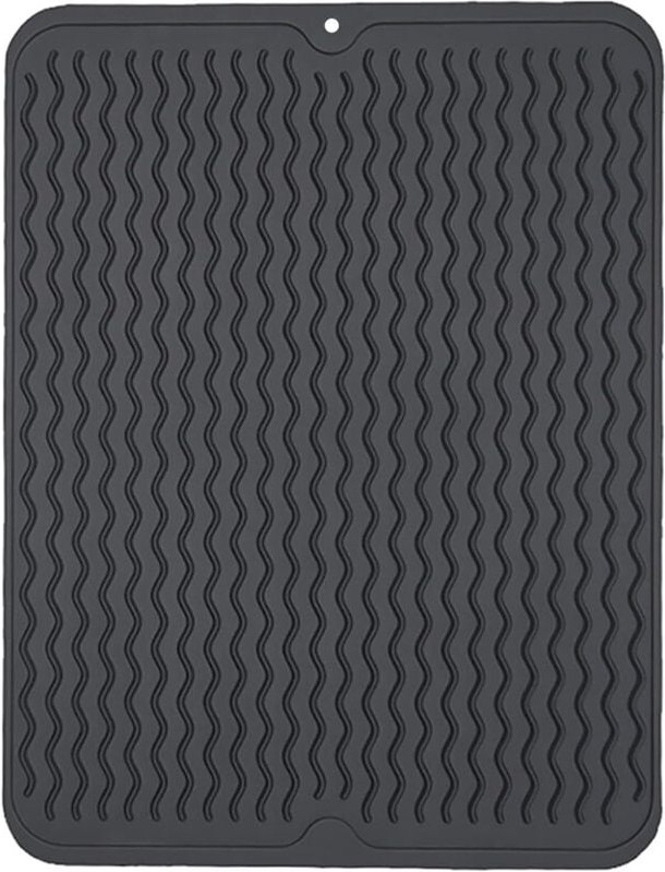 Tigrezy - Abtropfmatten aus Silikon, Abtropfmatte für die Küchentheke, hitzebeständige Matte, leicht zu reinigende Abtro...