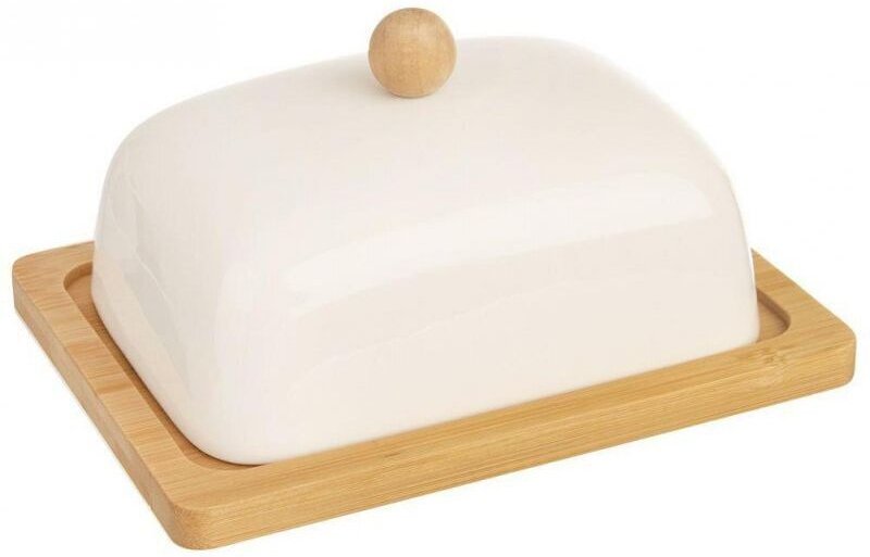 Butterdose Porzellan Butterdose weiß Butterbehälter WHITELINE ORION 127144