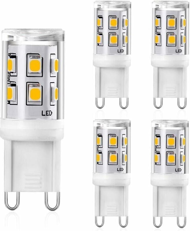 Alovez - G9 led 2 w, 20 w 25 w G9-Halogen-Äquivalent, 200 lm warmweiß 3000 k, LED-Glühbirne, G9-Lampe, cri 80, 360-Grad-...