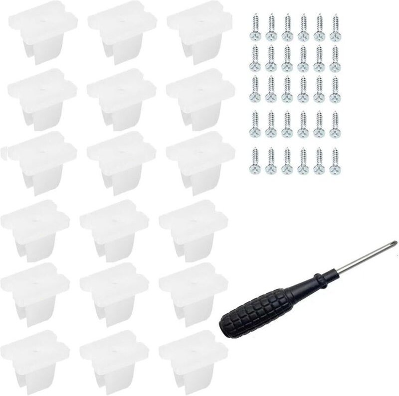 30x Neon Montageclips mit Schrauben Schraubendreher Halterung für 6mm Silikon led Streifen