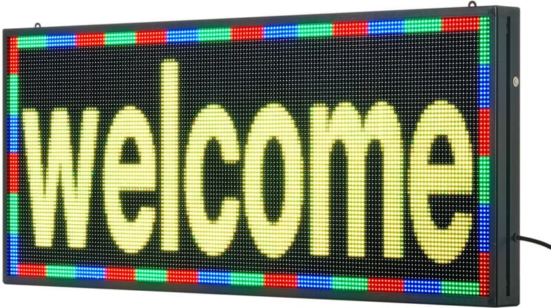 Mophorn - Programmierbare LED-Anzeige P6 Vollfarbe flexibles digitales Scrolling-Panel, DIY-Anzeigetafel mit individuell...