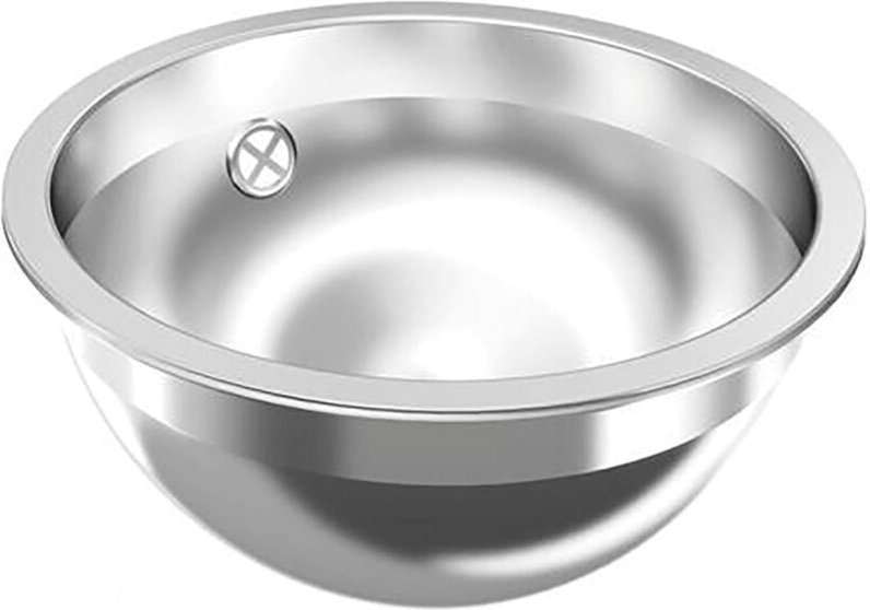 KWC AR Rundbecken, RONDO, Edelstahl, 340x142 mm, Überlauf, seidenmatt