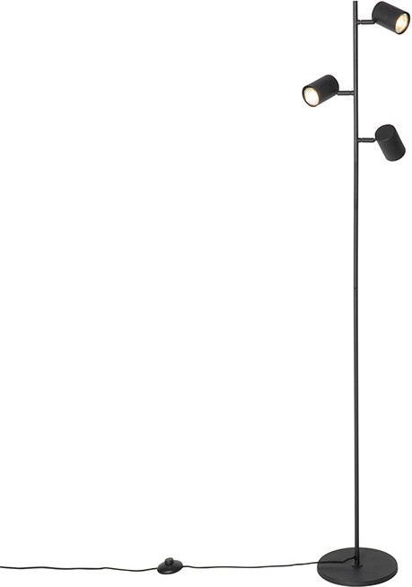 Moderne Stehleuchte schwarz 3-flammig - Jeana