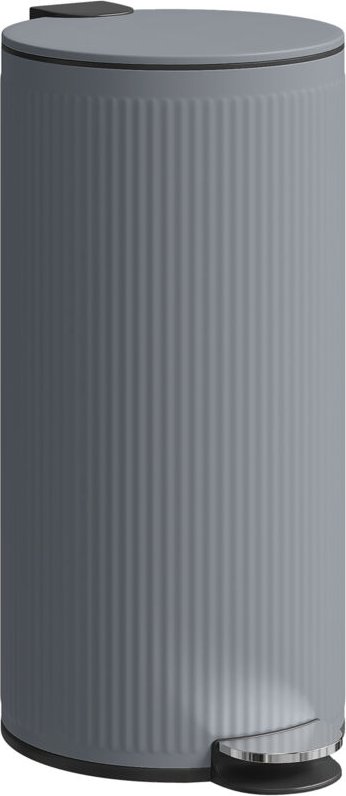 Mülleimer 30 L Treteimer mit Softclose-Deckel und Pedal, Inneneimer Metall, Schwarz, 36 x 30 x 60,5 cm