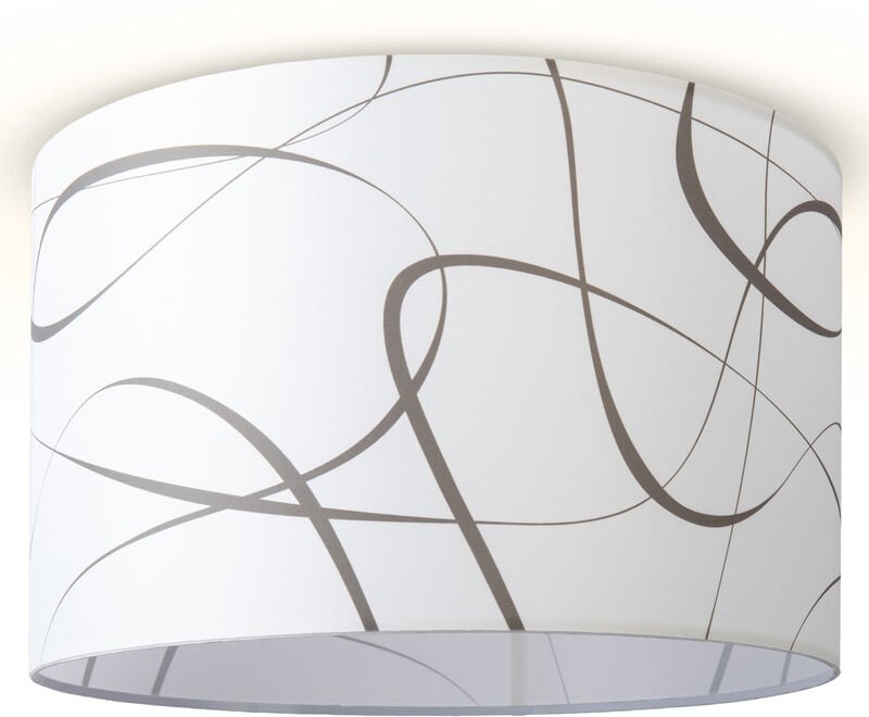 Paco Home Deckenlampe Wohnzimmer Pendelleuchte Esstisch Lampenschirm Stoff Modern Abstrakt Design 3 (Ø45,5 cm), Deckenle...