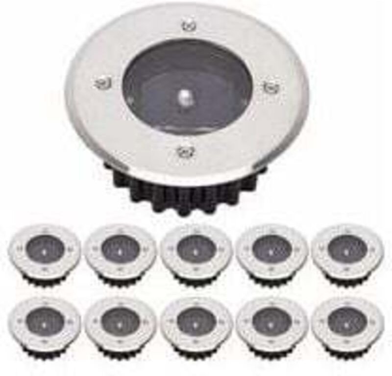 10er-Packung IP65 wasserdichte Solar-LED-Bodenleuchten (kaltweiß)
