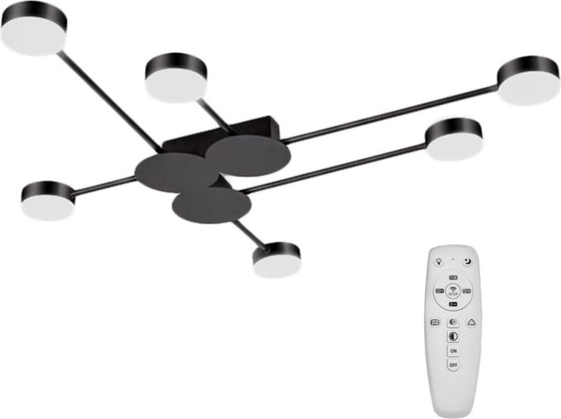 Toolight - deckenlampe black 6-ARM led APP521-6C