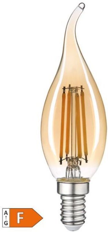 GSC - Vintage-Glühbirne Kerze Windstoß led 4W 2500K