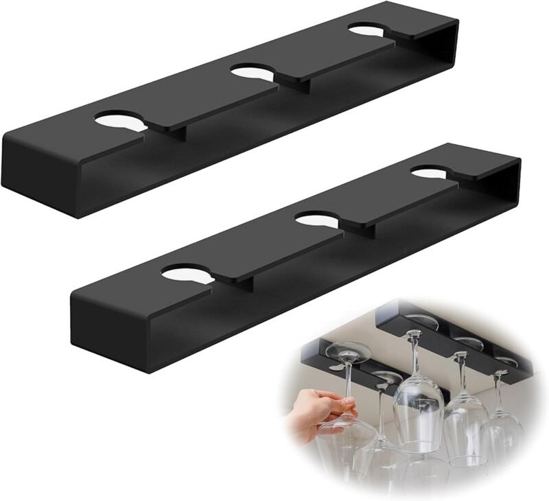Hängendes Glasregal, Hängender Glashalter, Hängender Stielgläserhalter, Glashalter für Zuhause, Bar, Küche, Restaurant, ...