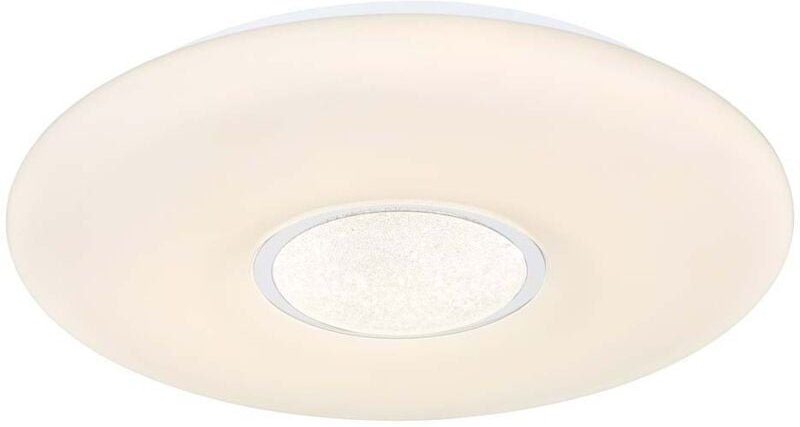 Led Deckenleuchte mit rgb Regenbogeneffekt weiß rund klar 1x led á 24W inkl. cct