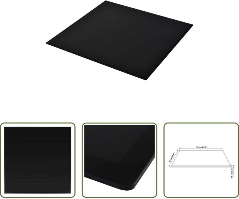Tischplatte für Couchtisch - Tischplatte aus gehärtetem Glas Quadratisch 700 x 700 mm